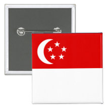 Singapore Flag Button/Lapel Pin