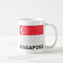 Singapore Vintage Flag Coffee Mug