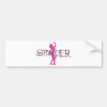 Singer Pink Bumper Sticker