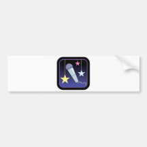 singer's microphone and stars design bumper stickers