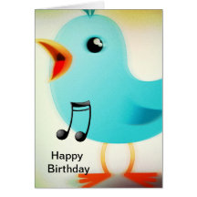 Singing Bird Greeting Card