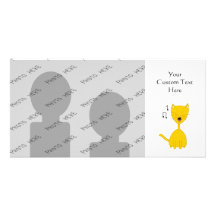 Singing Cat. Custom Photo Card