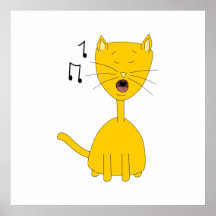 Singing Cat. Poster