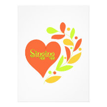 Singing Heart Custom Invites