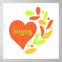 Singing Heart Print