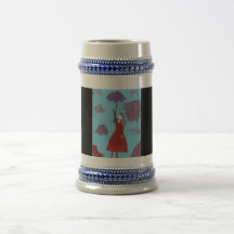 Singing in the Clouds, Gothic Umbrella Girl Mugs