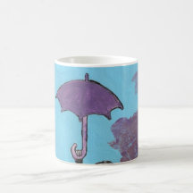Singing in the Clouds, Gothic Umbrella Girl Mugs