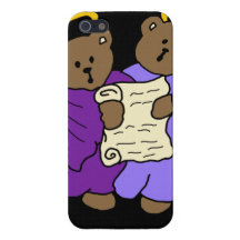 Singing Teddy Bear Angels in Purple Robes iPhone 5 Cases