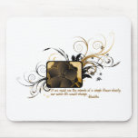Single Flower Buddha Mouse Pads
