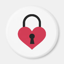 Single heart lock magnets