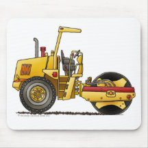 Single Roller Compactor Construction Mouse Pad