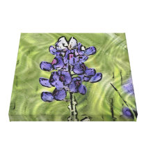 Single Wildflower: Bluebonnet Simulated Painting canvas prints