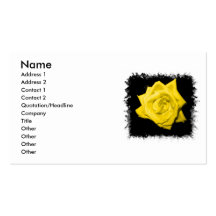 Single Yellow coloured rose bloom Business Cards