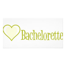 SingleHeart-Bachelorette-Ylw Photo Card Template