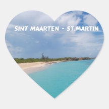 Sint Maarten - St. Martin Beach Scene Sticker