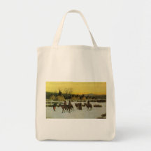 Sioux Camp at Wounded Knee by John Hauser Bags