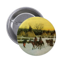 Sioux Camp at Wounded Knee by John Hauser Pins