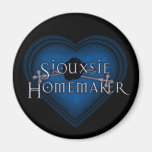 Siouxsie Homemaker Knitting (Blue) Fridge Magnets
