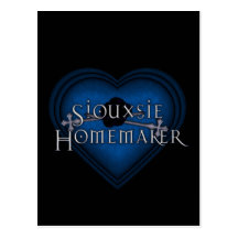Siouxsie Homemaker Knitting (Blue) Postcard