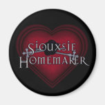 Siouxsie Homemaker Knitting (Red) Magnets