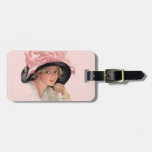 Sipping Soda Girl in Hat Bag Tags