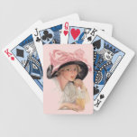 Sipping Soda Girl in Hat Card Deck