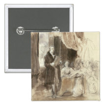 Sir Robert Peel Reading to Queen Victoria Pins
