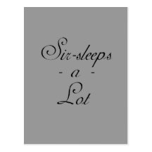 Sir sleeps a lot baby t-shirt post cards