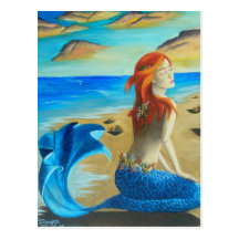 Siren - mermaid post card