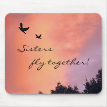 Sister Birds at Sunset Mousepads