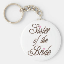 Sister of Bride Classy Browns Keychain