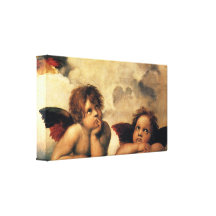 Sistine Madonna Angels by Raphael Raffaello Canvas Prints