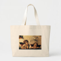 Sistine Madonna Angels by Raphael Sanzio Tote Bag