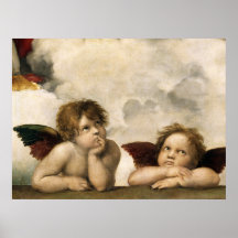 Sistine Madonna Detail, Raphael Print