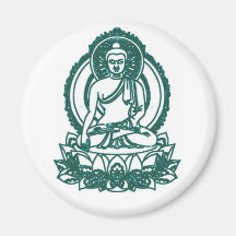 SITTING BUDDHA MEDITATING PEACE MAGNET