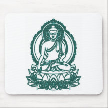 SITTING BUDDHA MEDITATING PEACE MOUSE PADS