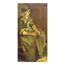 Sitting by Vincent van Gogh Photo Card Template