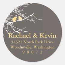 Sitting in a Tree Round Address Label Stickers