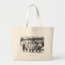 Six cowgirls at Cheyenne Frontier Days. Canvas Bag