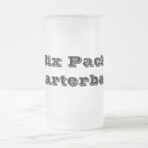 Six Pack Quarterback Frosty Mug Black