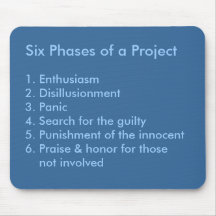 Six Phases of a Project Mousemat