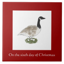 Sixth Day of Christmas Tile - Canada Goose tiles
