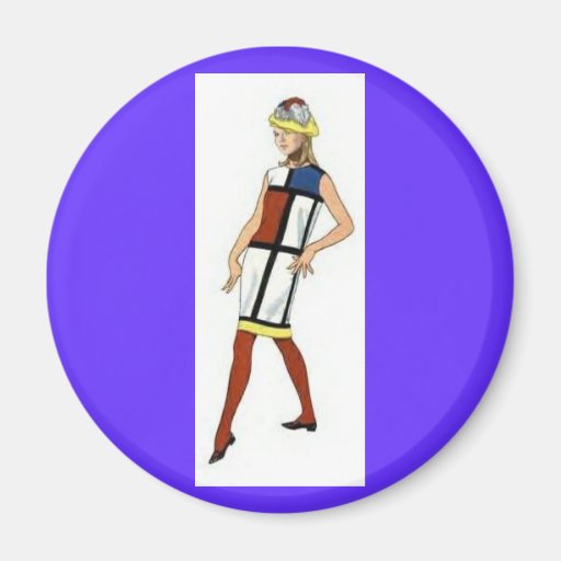 Sixties Colorblock Dress Magnet