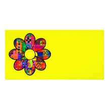 Sixties Flower Power Customised Photo Card