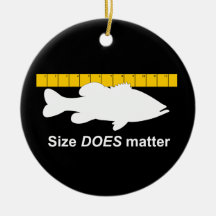 "Size Does Matter" - Funny bass fishing Christmas Ornaments