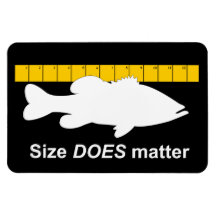"Size Does Matter" - Funny bass fishing Flexible Magnets