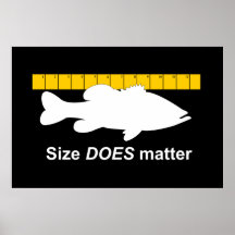 "Size Does Matter" - Funny bass fishing Print