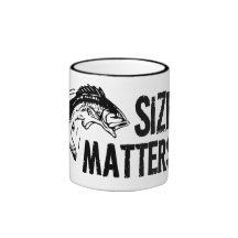 Size Matters! Funny Fishing Design Coffee Mug