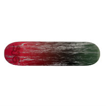 SJG Designed Red To Black Marbled Skateboard