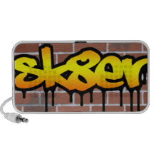 sk8ter skater  graffiti brick wall ghetto design travel speaker